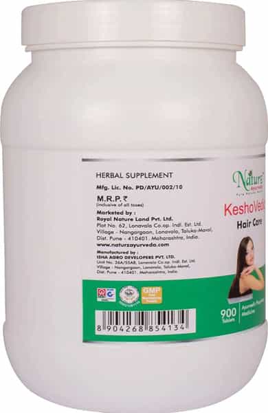 Naturz Ayurveda Keshovedic - 900 Tablets (Pack Of 4)