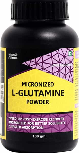 Healthvit Fitness Micronized Glutamine Powder - 100 G (Unflavored)