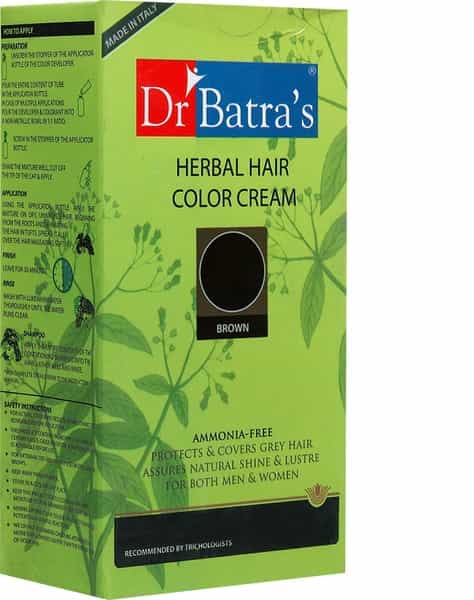 Dr Batra's Herbal Ammonia Free Hair Color Cream Brown - 130 Gm