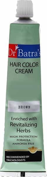 Dr Batra's Herbal Ammonia Free Hair Color Cream Brown - 130 Gm