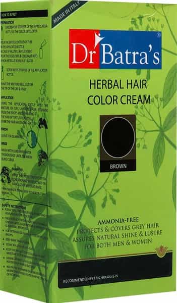 Dr Batra's Herbal Ammonia Free Hair Color Cream Brown - 130 Gm