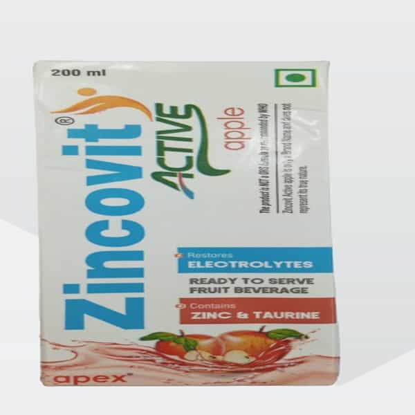 Zincovit Active Electrolytes | Apple | Tetrapack | 200 Ml