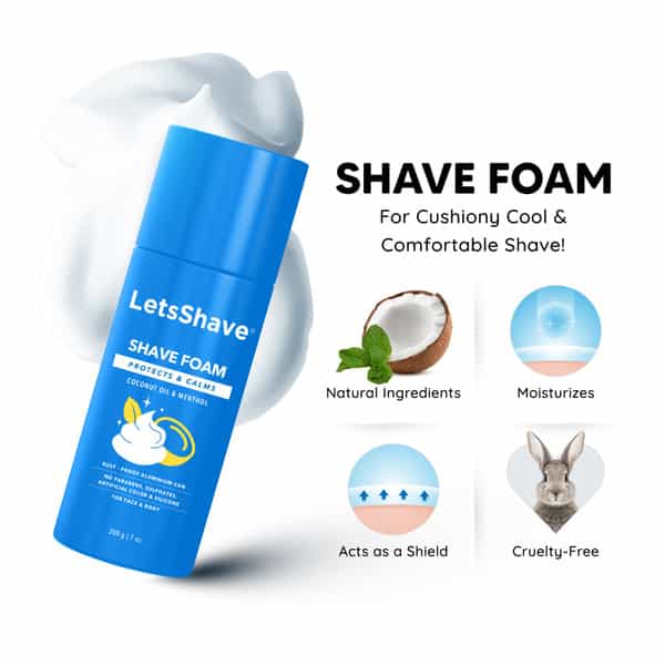 Letsshave Pro 6 Portable Shaving Trial Kit For Men | 2 Razors+Shaving Foam (200G)