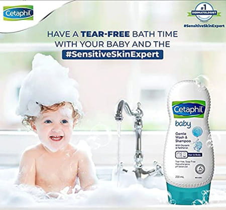 Cetaphil Baby Gentle Wash & Shampoo 230ml & Diaper Rash Cream 70 G