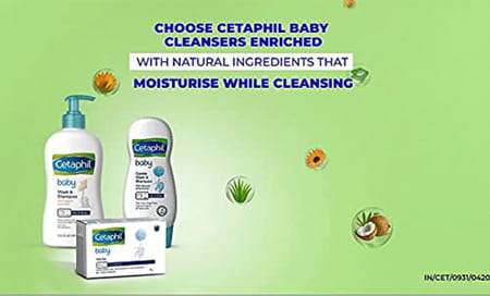 Cetaphil Baby Gentle Wash & Shampoo 230ml & Diaper Rash Cream 70 G