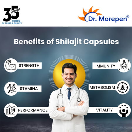 Dr. Morepen Gokshura 60 Tablets & Testo Boost Tablets (60n) + Natural & Pure Shilajit Resin 15g