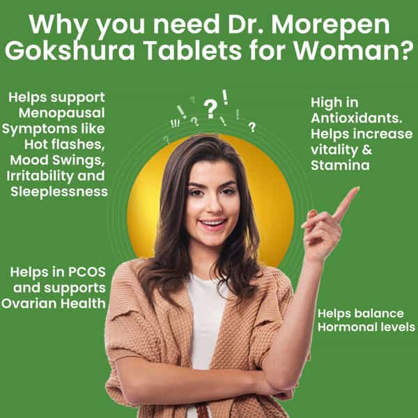 Dr. Morepen Gokshura 60 Tablets & Testo Boost Tablets (60N) + Natural & Pure Shilajit Resin 15G