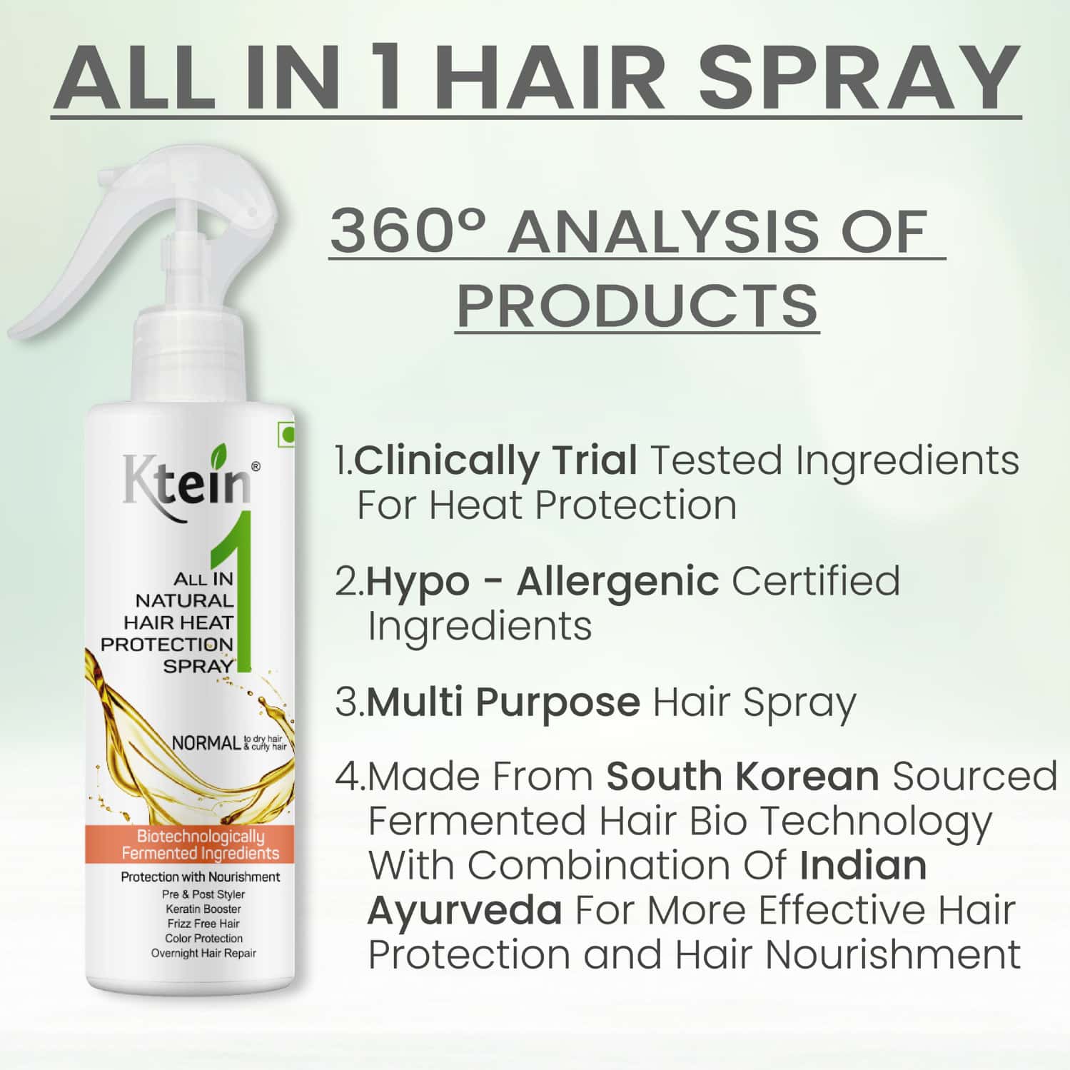 Q+A Heat Protect All-in-One Spray – Hitzeschutz Für Feuchtes & Trockenes Haar Vor Dem Styling