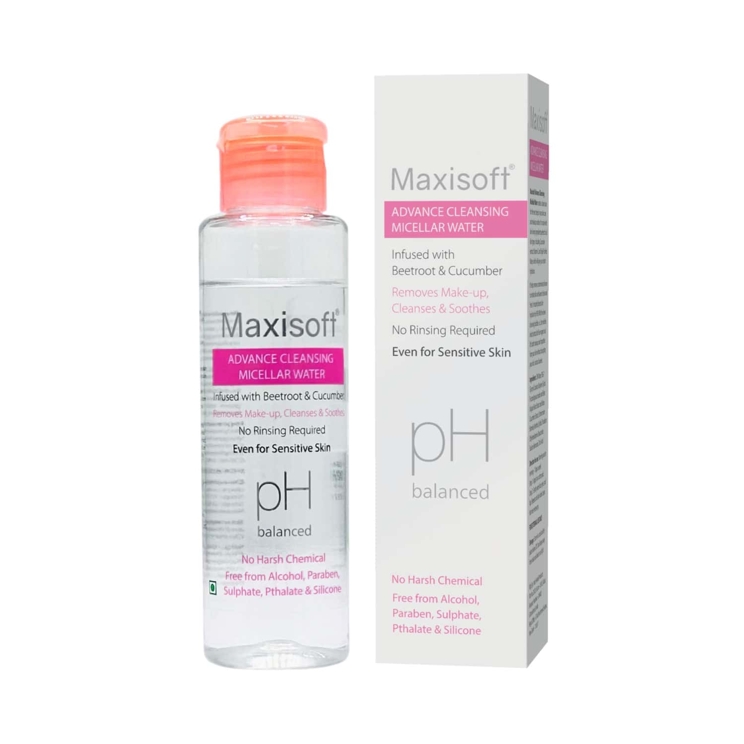 Maxisoft Advance Cleansing Micellar Water | Ph Balanced | Bottle | 100 Ml