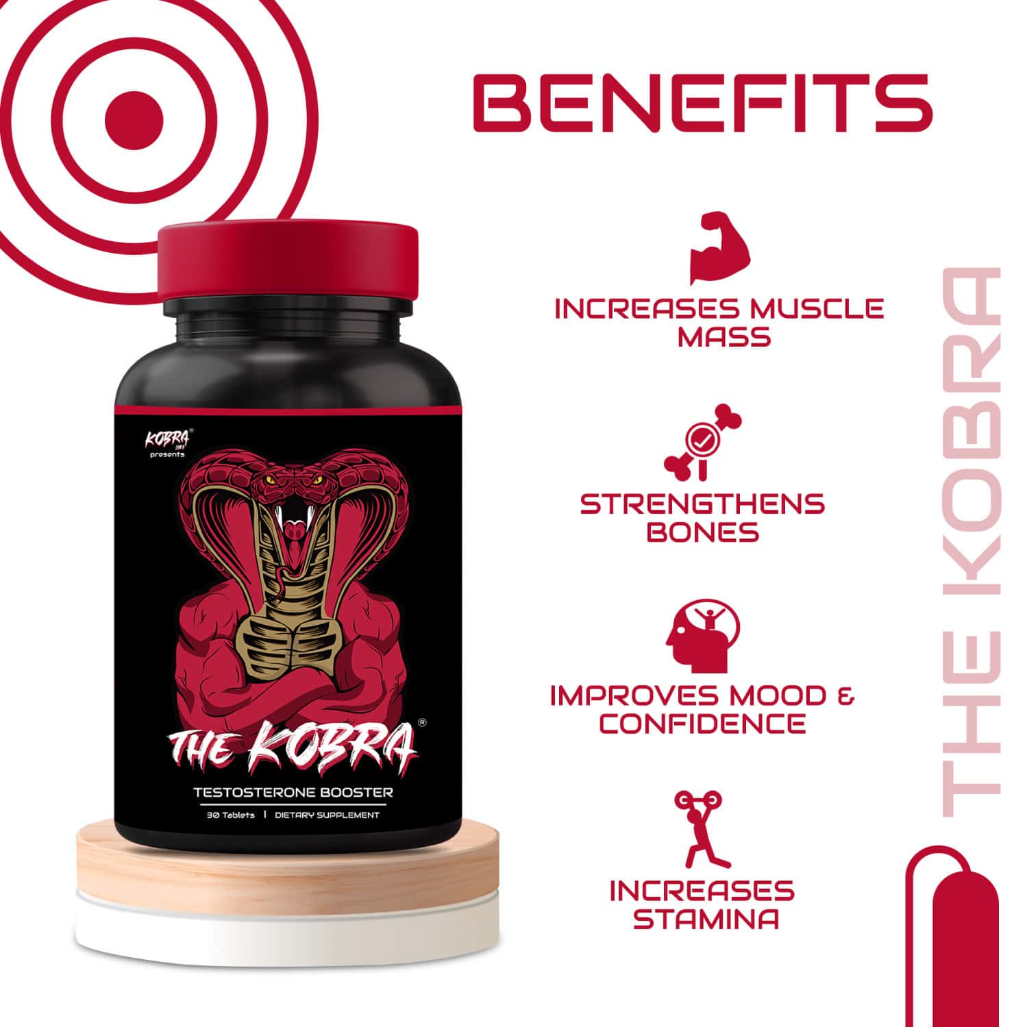 Buy KOBRA LABS TESTOSTERONE BOOSTER FOR MEN |FOR PERFORMANCE, MUSCLE ...
