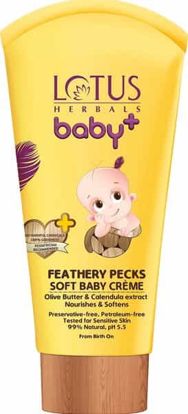 Lotus Herbals Baby+ Feathery Pecks Soft Baby Cream 100G