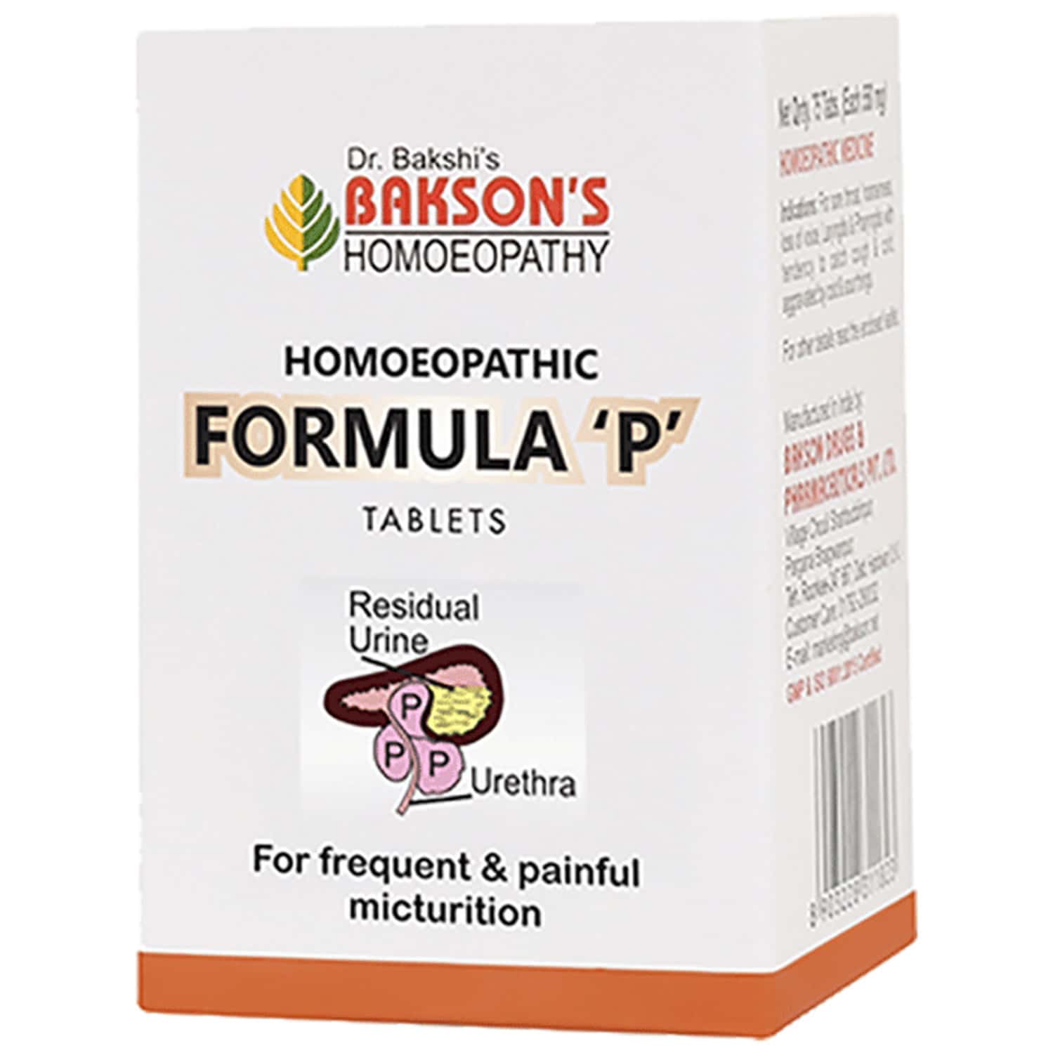 Baksons Homoeopathy Homoeopathic Formula P Tablet 75 No's