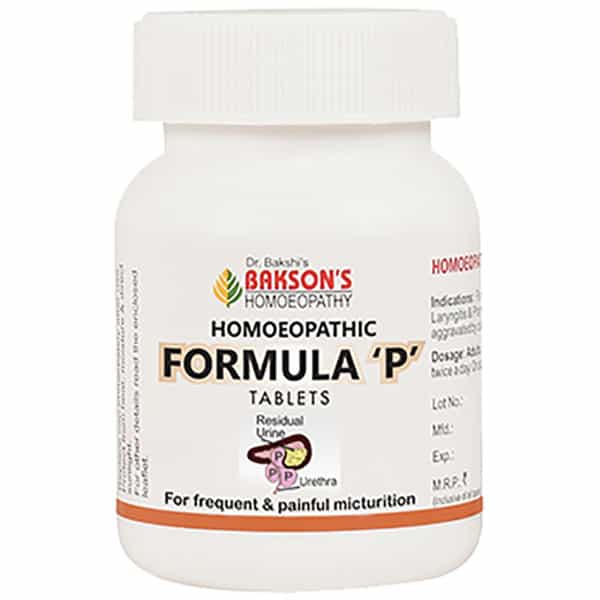 Baksons Homoeopathy Homoeopathic Formula P Tablet 75 No's