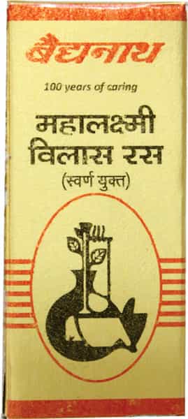 Baidyanath Asli Ayurved Mahalaxmi Vilas Ras (S.y.) - For Skin Diseases Fistula Headache - 5 Tabs