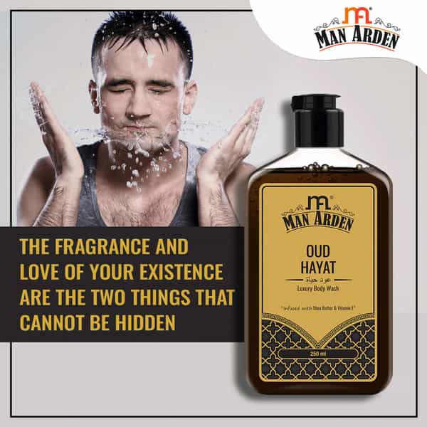 Man Arden Oud Hayat Luxury Body Wash Infused With Shea Butter & Vitamin E 250Ml