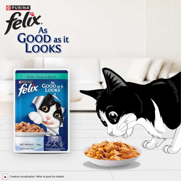 Purina Felix With Tuna In Jelly | Wet Food For Adults | Complete And Balanced Cat Food (12 X 85 G)