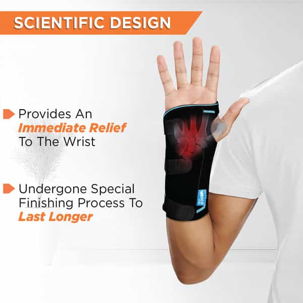 Vissco Universal Cockup Wrist Support For Colle's Fracture (Black)
