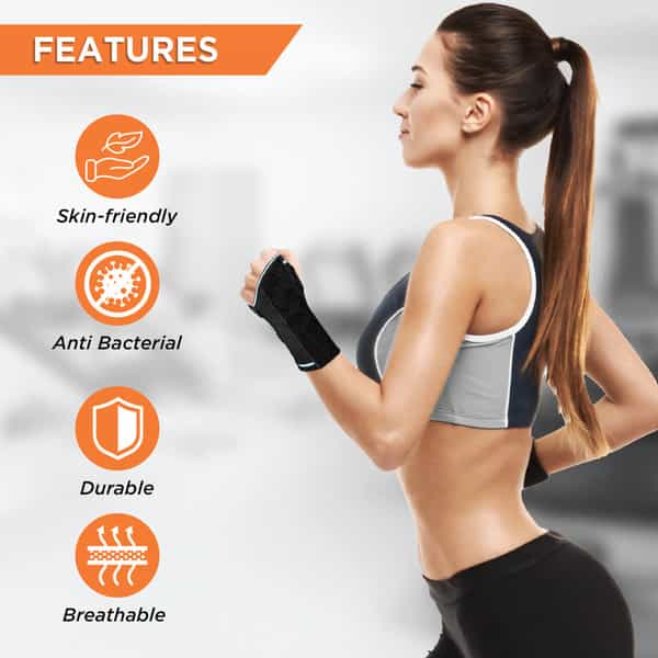 Vissco Universal Cockup Wrist Support For Colle's Fracture (Black)