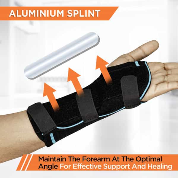 Vissco Universal Cockup Wrist Support For Colle's Fracture (Black)