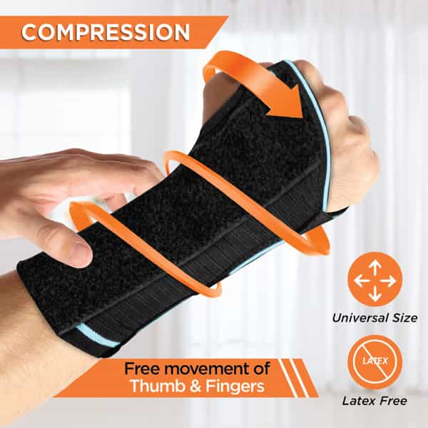 Vissco Universal Cockup Wrist Support For Colle's Fracture (Black)
