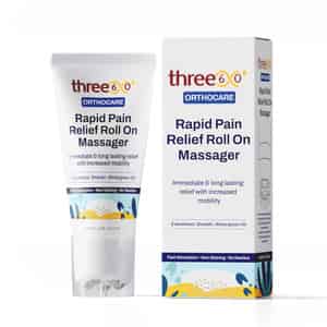 Three60+ Rapid Pain Relief Roll On Massager: Glide Away Pain For Immediate, Long-lasting Pain Relief