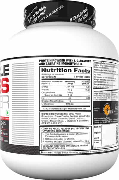 Labrada Muscle Mass Gainer Powder - 6.6 Lbs (3 Kg) (Chocolate)