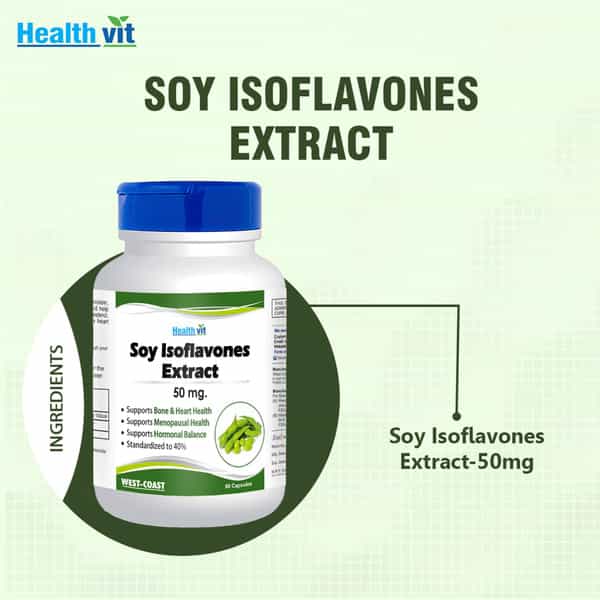 Healthvit Soy Isoflavones Extract 50 Mg - 60 Capsules