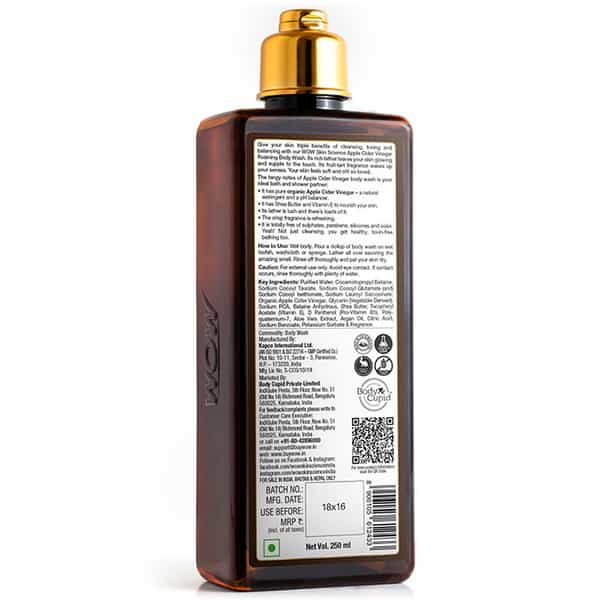 Wow Skin Science Apple Cider Vinegar Foaming Body Wash - No Parabens | Sulphate | Silicones - 250Ml