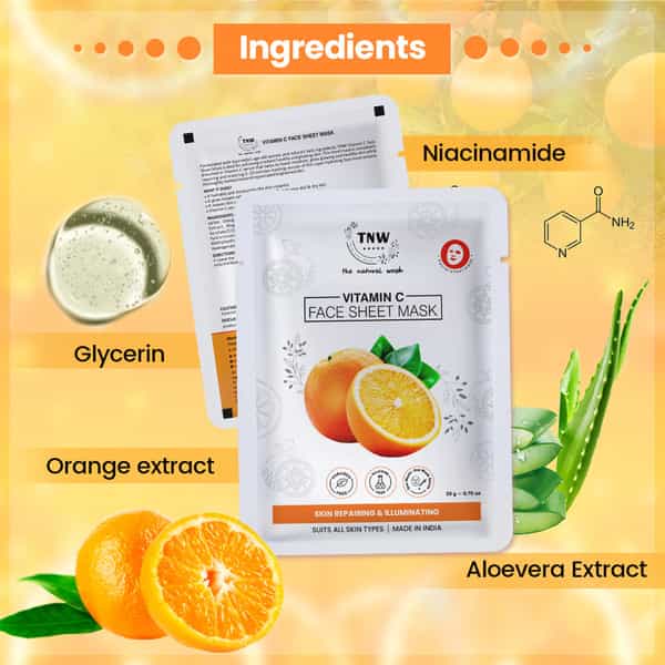 Tnw The Natural Wash Vitamin C Face Sheet Mask