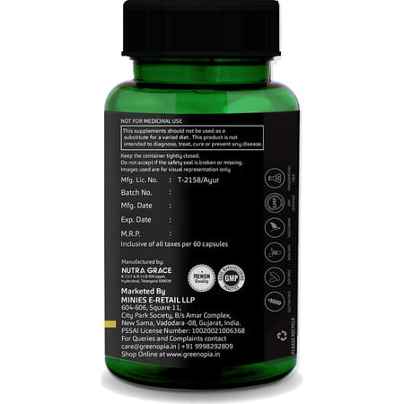 Greenopia Garlic Oil | Lashuna Taila 60 Liquid Filled Vegetarian Capsules