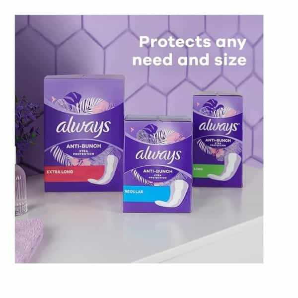 Always Xtra Protection Daily Liners| Regular| 100 Count