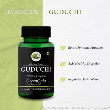 Greenopia Guduchi (Giloy) 60 Vegetarian Capsules