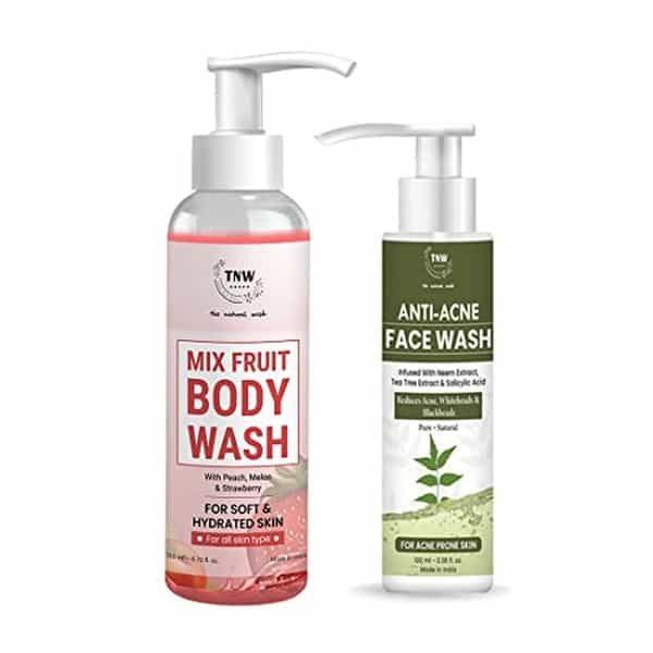Tnw The Natural Wash Combo (Anti Acne Face Wash 100 Ml + Mix Fruit Body Wash 100 Ml)