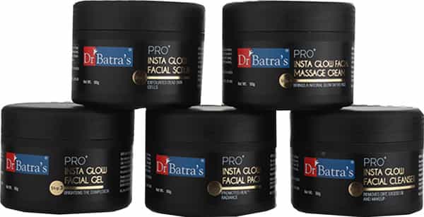 Dr Batras Pro+ Insta Glow Facial Kit Enriched With Echinacea Extract And Vitamin B3 - 250 Gm