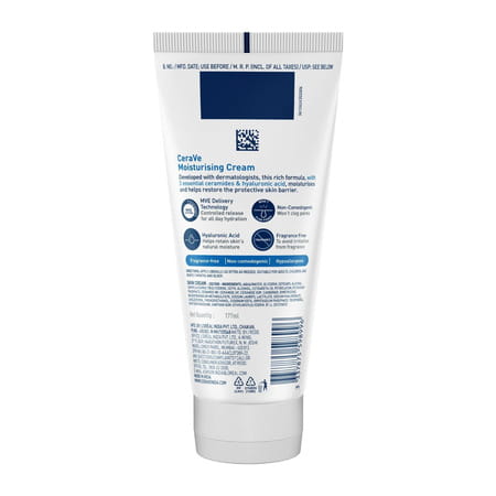 Cerave Moisturizing Cream For Dry To Very Dry Skin - 177Ml