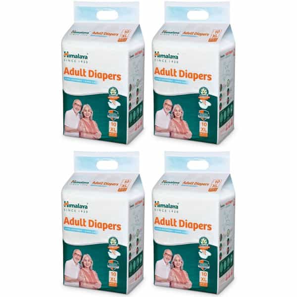 Himalaya Adult Diaper (Extra Large) 10 Pcs | Unisex X Pack Of 4 Adult Diapers - Xl (40 Pieces)