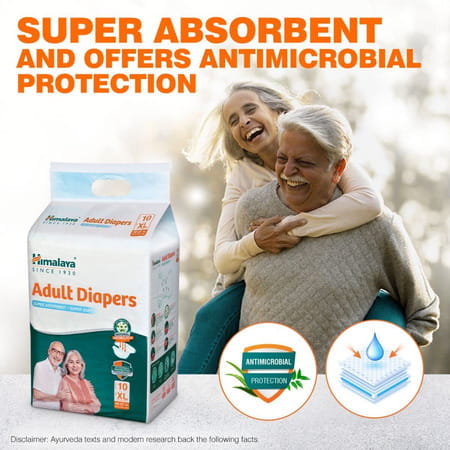 Himalaya Adult Diaper (Extra Large) 10 Pcs | Unisex X Pack Of 4 Adult Diapers - Xl (40 Pieces)