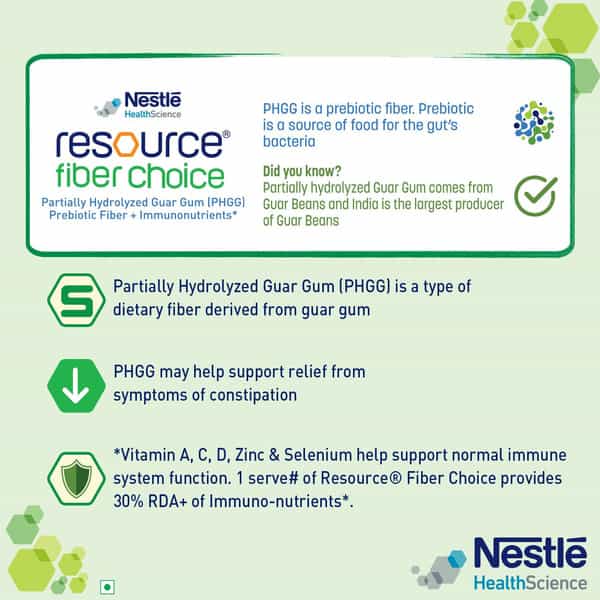 Nestle Resource Fiber Choice Partially Hydrolyzed Guar Gum+Prebiotic Fiber+Immunonutrients 86.8G