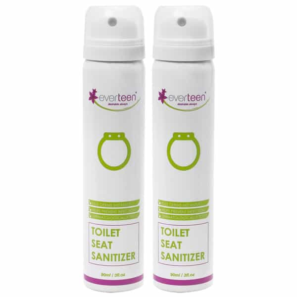 Everteen Instant Toilet Seat Sanitizer Spray For Women 2 Packs (90Ml Each)