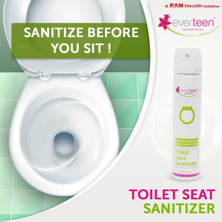 Everteen Instant Toilet Seat Sanitizer Spray For Women 2 Packs (90ml Each)