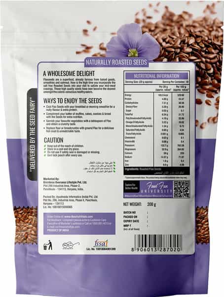 Nourishvitals Healthy Munching Combo | Pumpkin Roasted Seeds + Flax Roasted Seeds (200Gm Each)