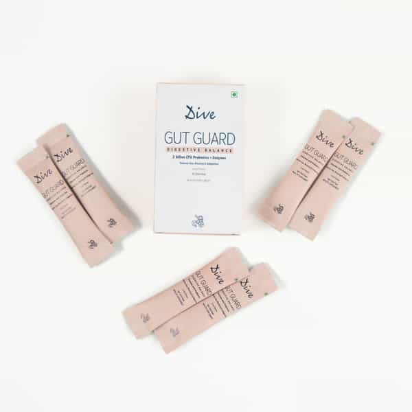 Dive Gut Guard Ibs Relief Probiotics | Constipation | Sugar Free 60 Days Pack