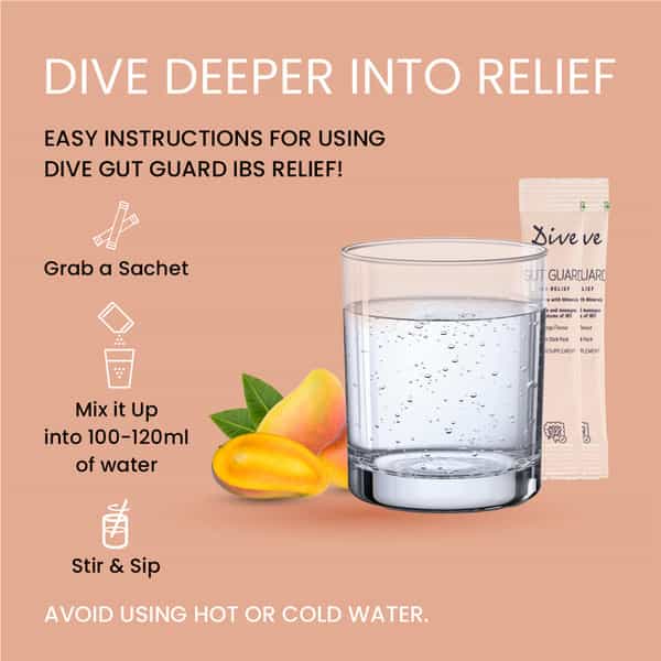 Dive Gut Guard Ibs Relief Probiotics | Constipation | Sugar Free 60 Days Pack