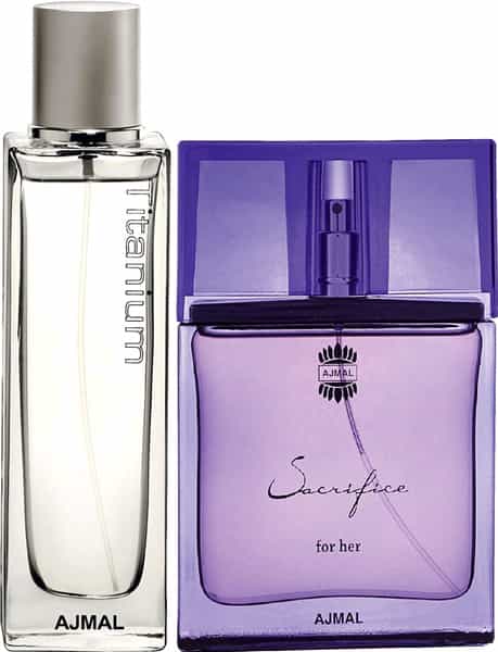 Ajmal Titanium Edp 100Ml Perfume For Men And Sacrifice For Her Edp 50Ml Perfume For Women