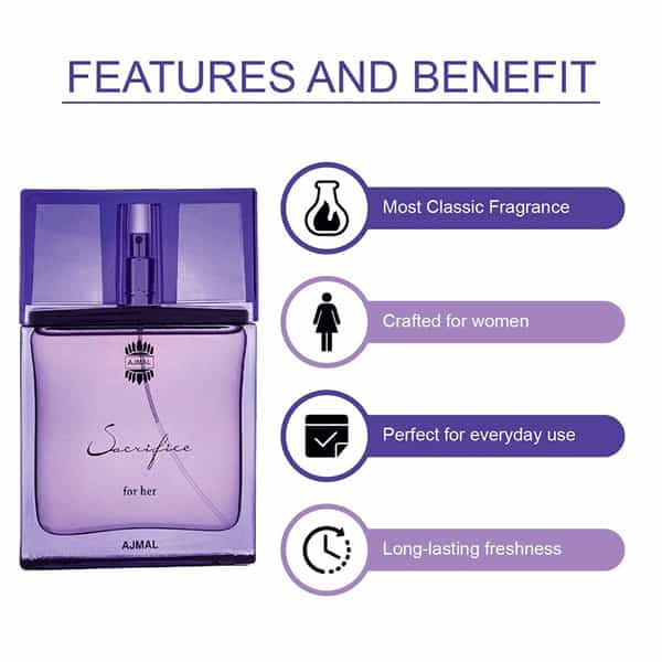 Ajmal Titanium Edp 100Ml Perfume For Men And Sacrifice For Her Edp 50Ml Perfume For Women