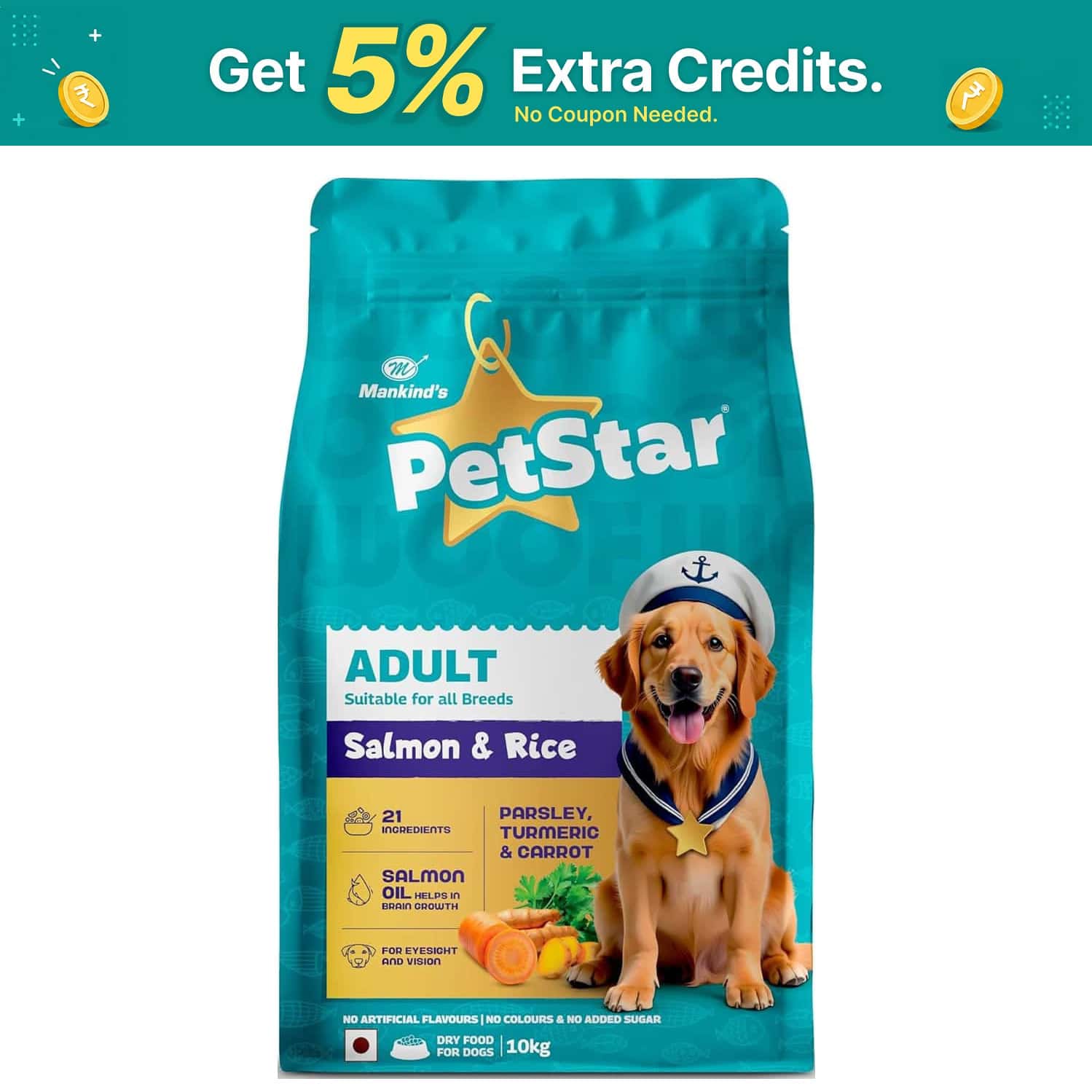 Petstar Salmon Rice 10 Kg Dry Adult Dog Food