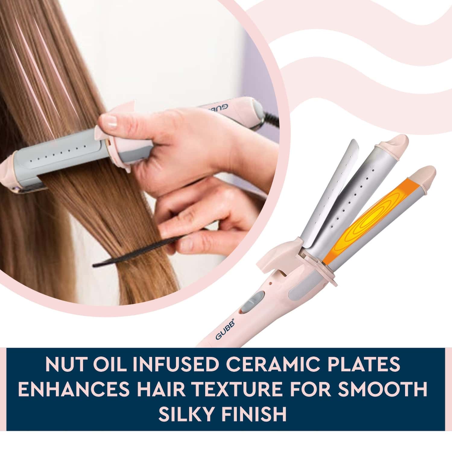 Buy GUBB 2 IN 1 HAIR CURLER & STRAIGHTENER (GB007) Online & Get Upto