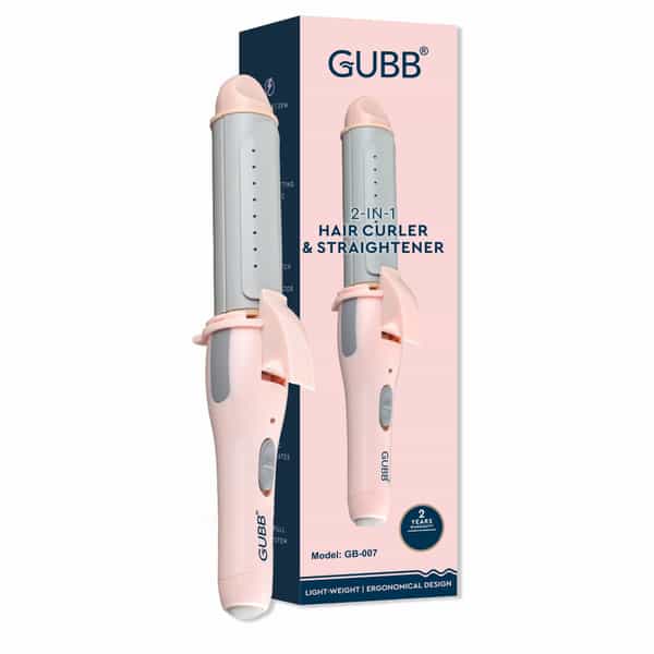 Gubb 2 In 1 Hair Curler & Straightener (Gb-007)
