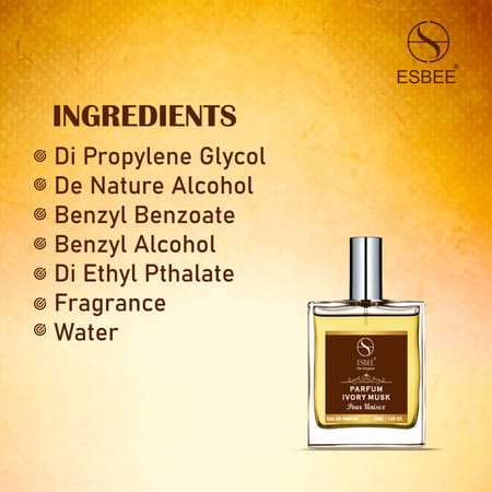 Esbee The Original Parfum Ivory Musk | Unisex | Bergamot | Neroli | Jasmine | Musk & Cedarwood 50Ml