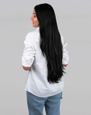 Streak Street Clip-In 24" Jet Black Straight Hair Extensions